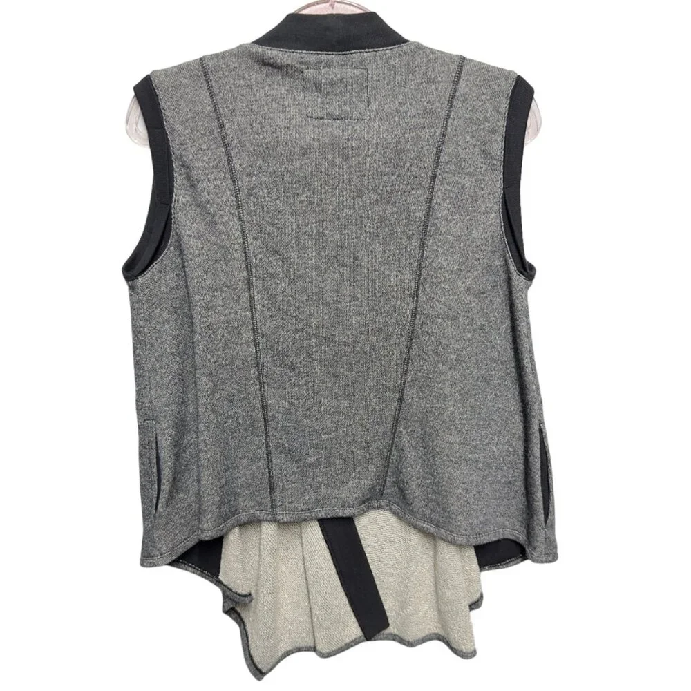 Pure Cotton Terry Knit Sweater Cardigan Vest Jacket Open Front